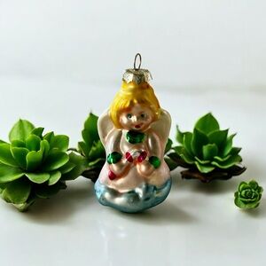 Vintage Angel Ornament with Candy Cane